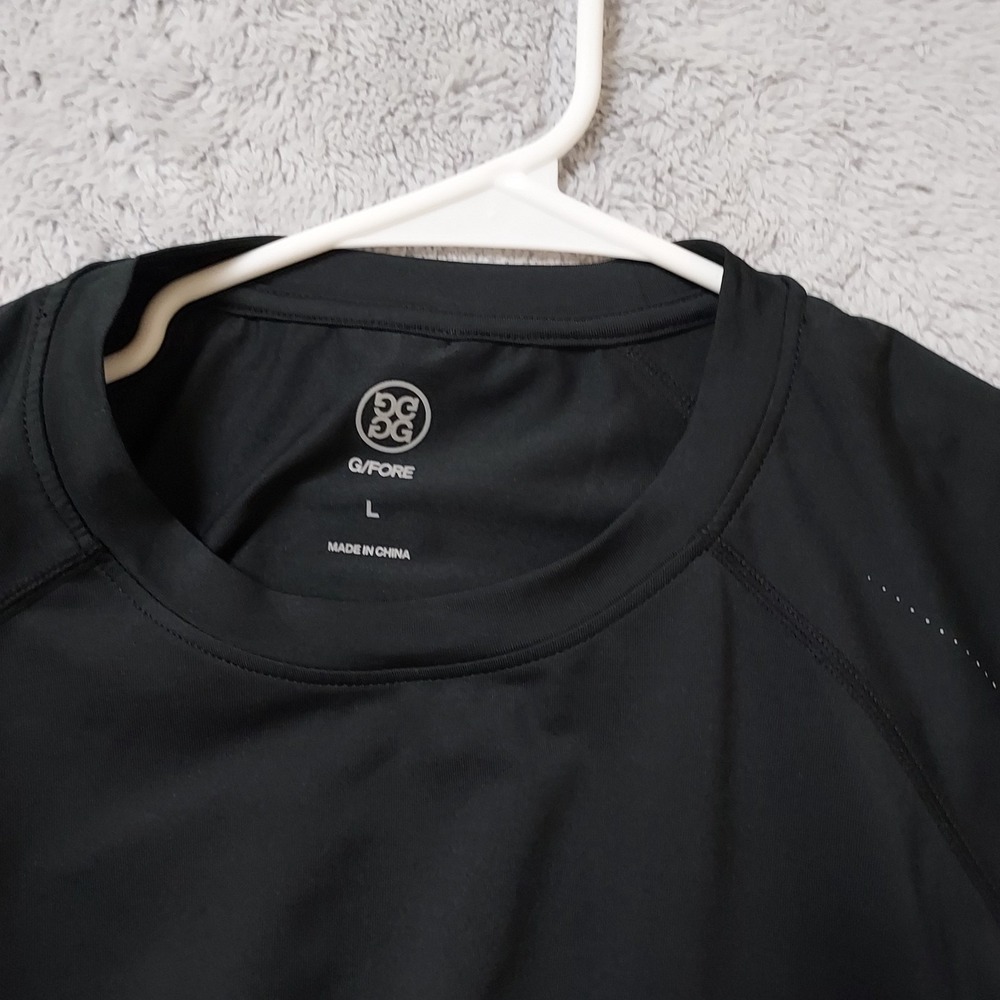 G Fore Shirt Mens Large Performance Essential Tech Jersey Training Golf Black L - Picture 3 of 7